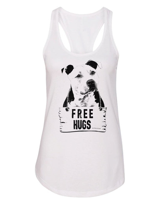 Women's | Free Hugs Pittie | Ideal Tank Top - Arm The Animals Clothing Co.