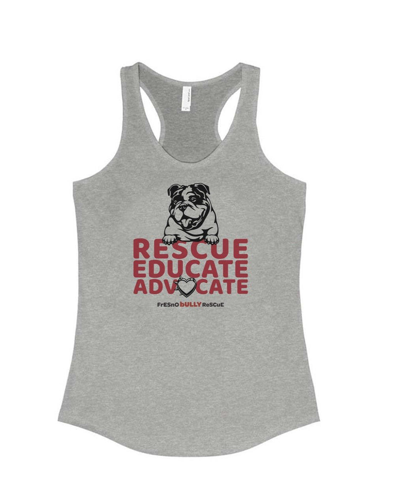 Load image into Gallery viewer, Women&#39;s | Fresno Bully Rescue Logo | Tank Top - Arm The Animals Clothing Co.
