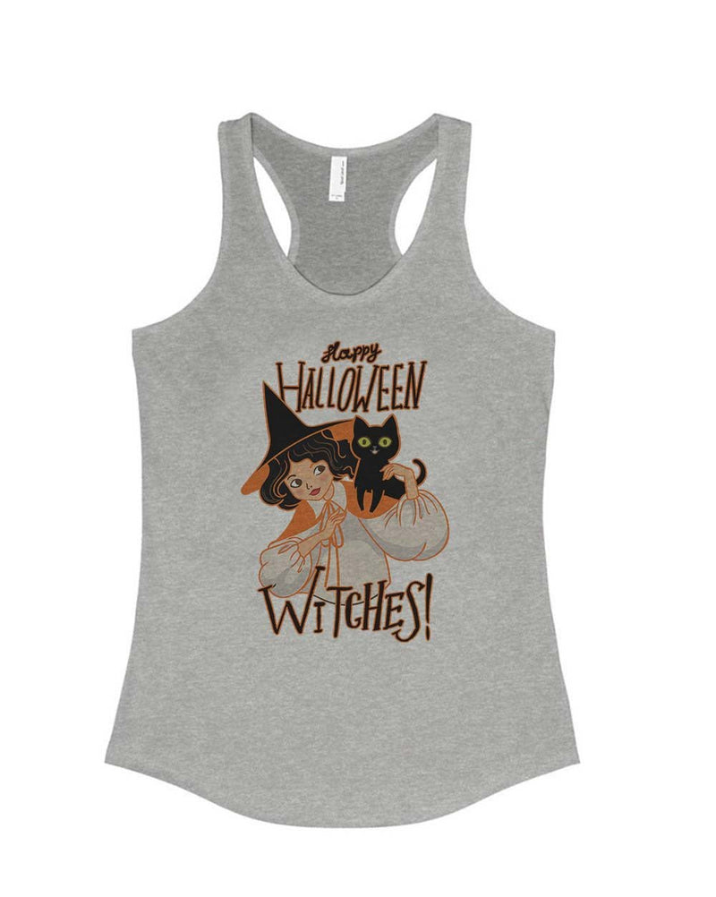 Load image into Gallery viewer, Women&#39;s | Happy Halloween WITCHES | Ideal Tank Top - Arm The Animals Clothing Co.
