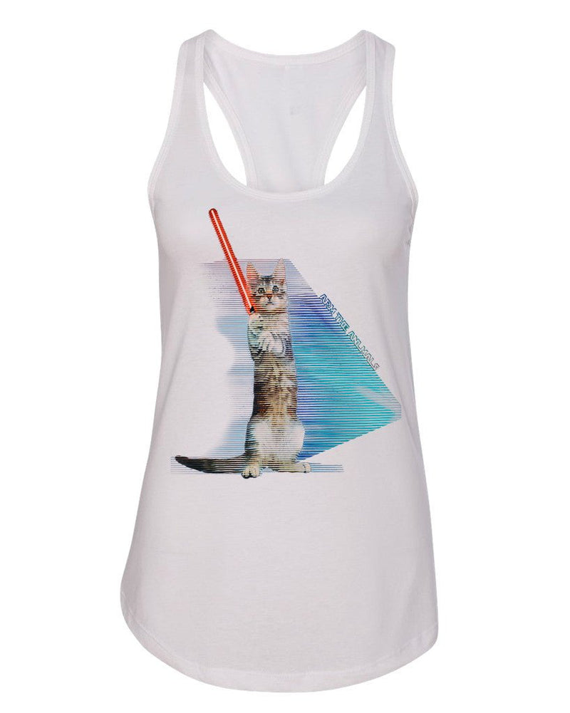 Load image into Gallery viewer, Women&#39;s | Hologram Battle Cat | Ideal Tank Top - Arm The Animals Clothing LLC
