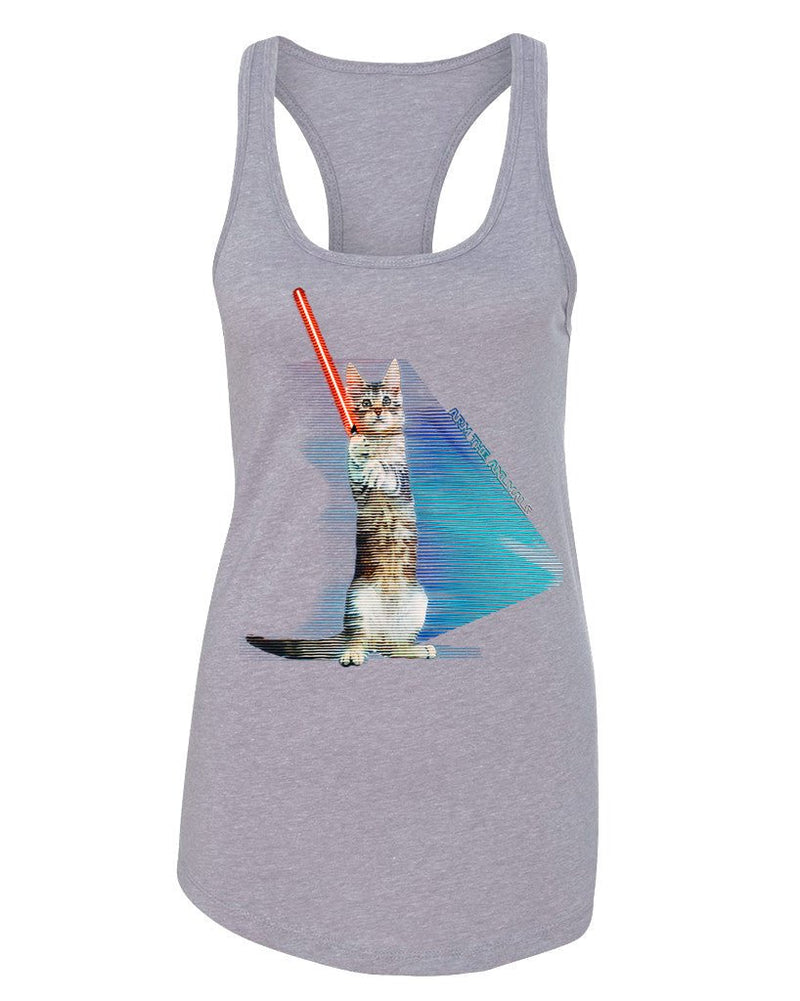 Load image into Gallery viewer, Women&#39;s | Hologram Battle Cat | Ideal Tank Top - Arm The Animals Clothing LLC
