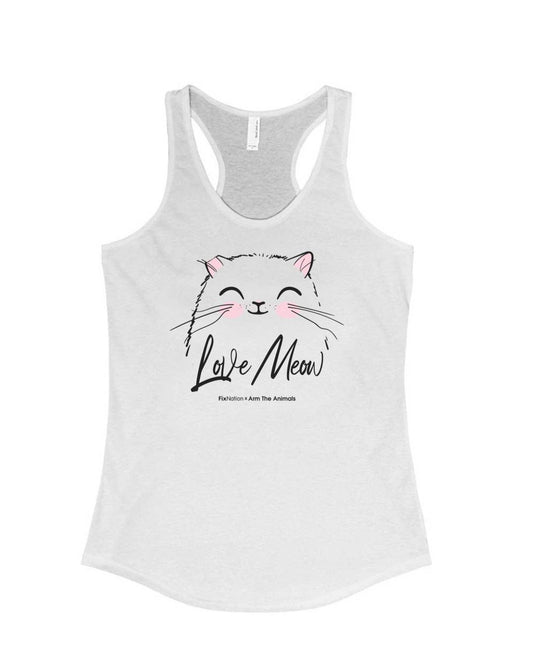 Women's | Love Meow | Tank Top - Arm The Animals Clothing Co.