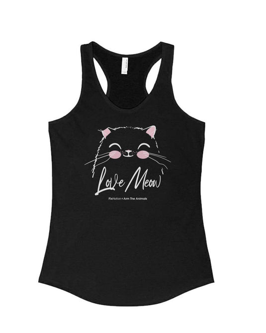 Women's | Love Meow | Tank Top - Arm The Animals Clothing Co.