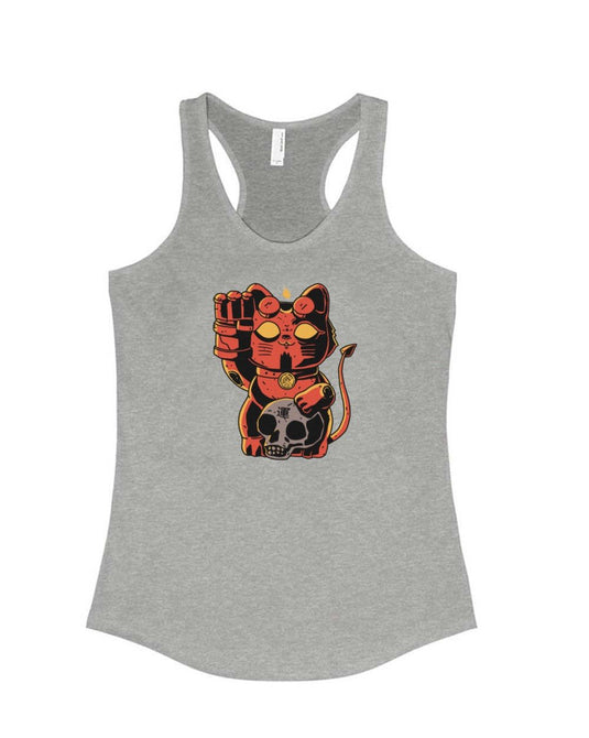 Women's | Lucky Hell Cat | Tank Top - Arm The Animals Clothing Co.