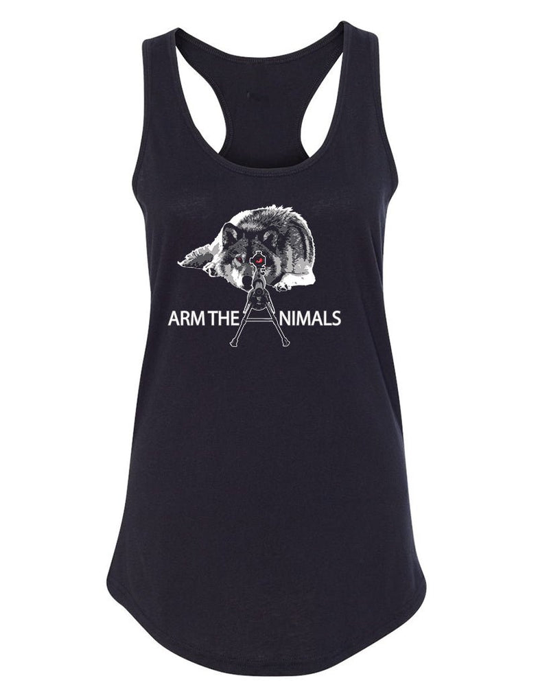 Load image into Gallery viewer, Women&#39;s | M-16 Wolf Arctic Warfare | Ideal Tank Top - Arm The Animals Clothing Co.
