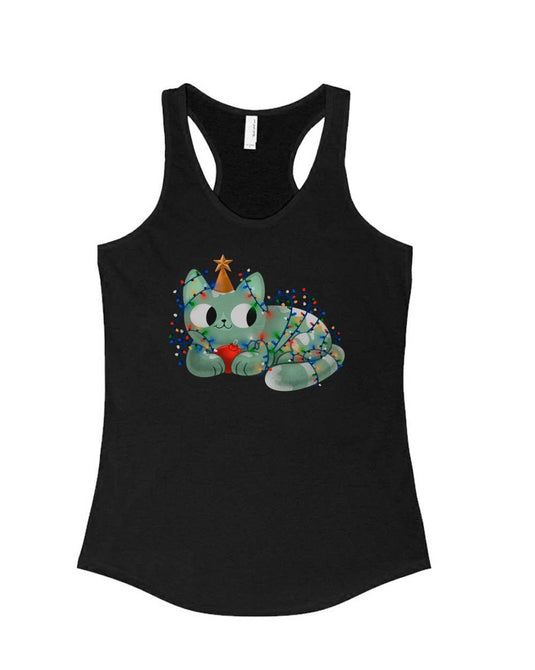 Women's | Meowrry Xmas | Tank Top - Arm The Animals Clothing Co.