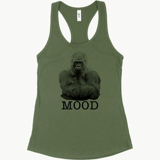 Women's | Mood Unamused Gorilla | Ideal Tank Top - Arm The Animals Clothing Co.