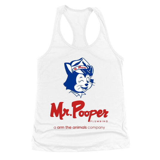 Women’s | Mr Pooper Plumbing (Cat) | Ideal Tank Top - Arm The Animals Clothing LLC