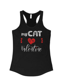 Women's | My Cat is my Valentine | Ideal Tank Top - Arm The Animals Clothing Co.