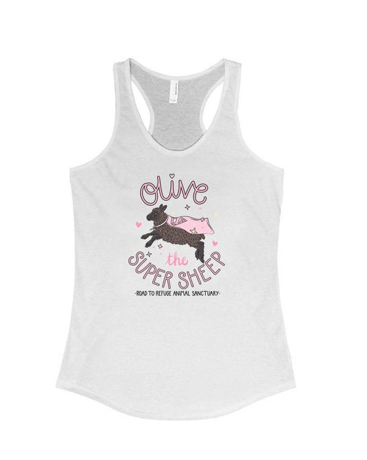 Women's | Olive The Super Sheep | Tank Top - Arm The Animals Clothing Co.