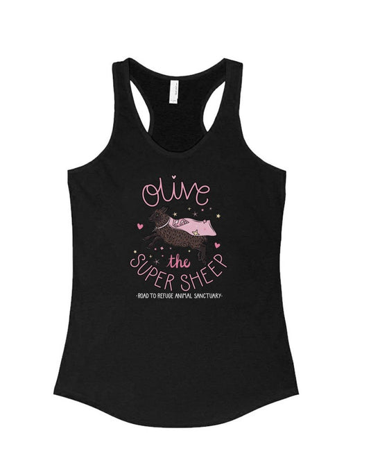 Women's | Olive The Super Sheep | Tank Top - Arm The Animals Clothing Co.
