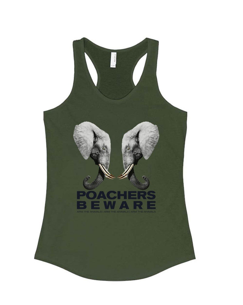 Load image into Gallery viewer, Women&#39;s | Poachers Beware | Ideal Tank Top - Arm The Animals Clothing Co.
