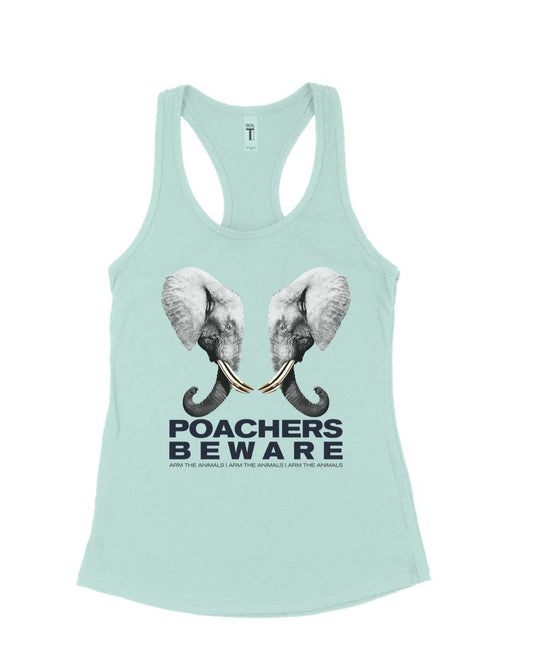 Women's | Poachers Beware | Ideal Tank Top - Arm The Animals Clothing Co.