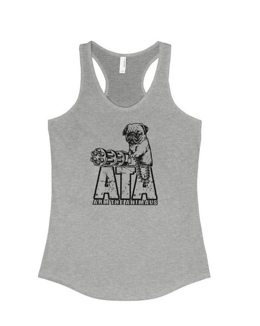 Women's | Predator Pug | Ideal Tank Top - Arm The Animals Clothing Co.