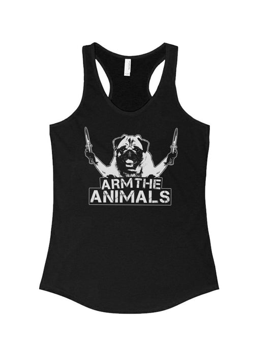 Women's | Pug Don't Play | Ideal Tank Top - Arm The Animals Clothing Co.