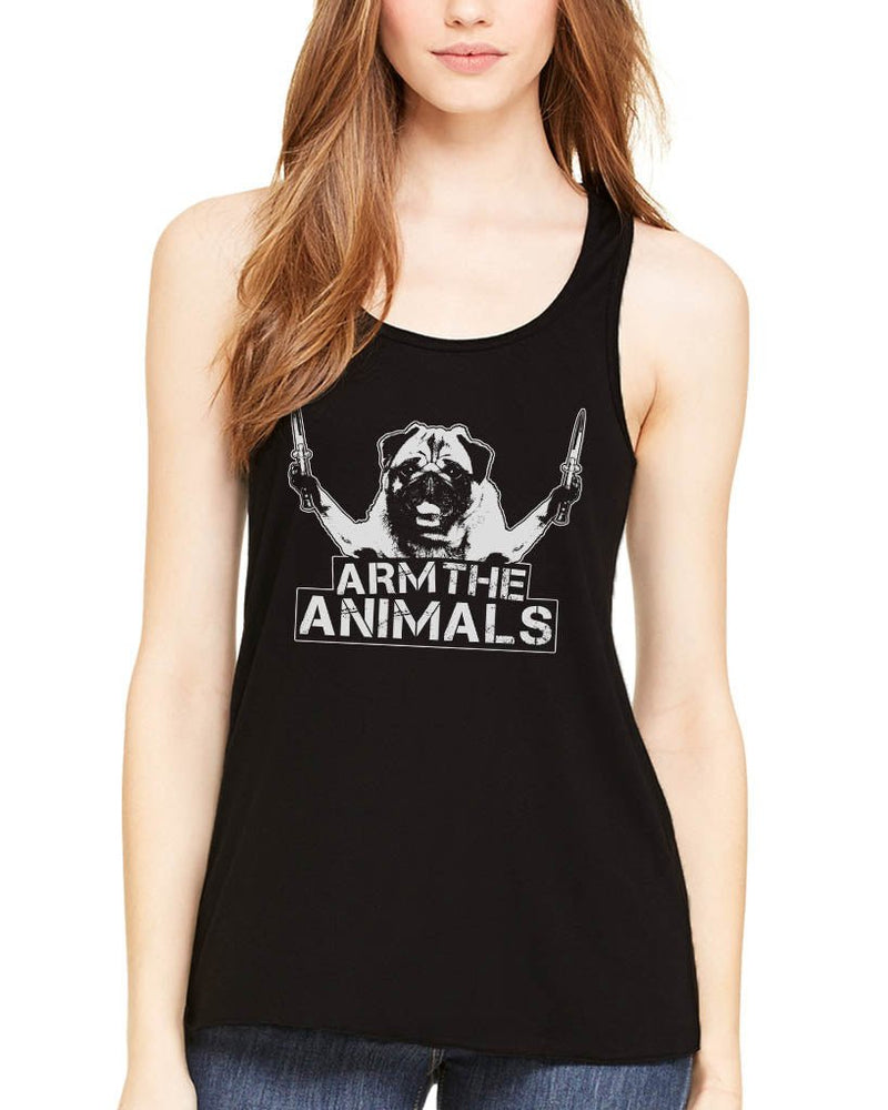 Load image into Gallery viewer, Women&#39;s | Pug Don&#39;t Play | Ideal Tank Top - Arm The Animals Clothing Co.
