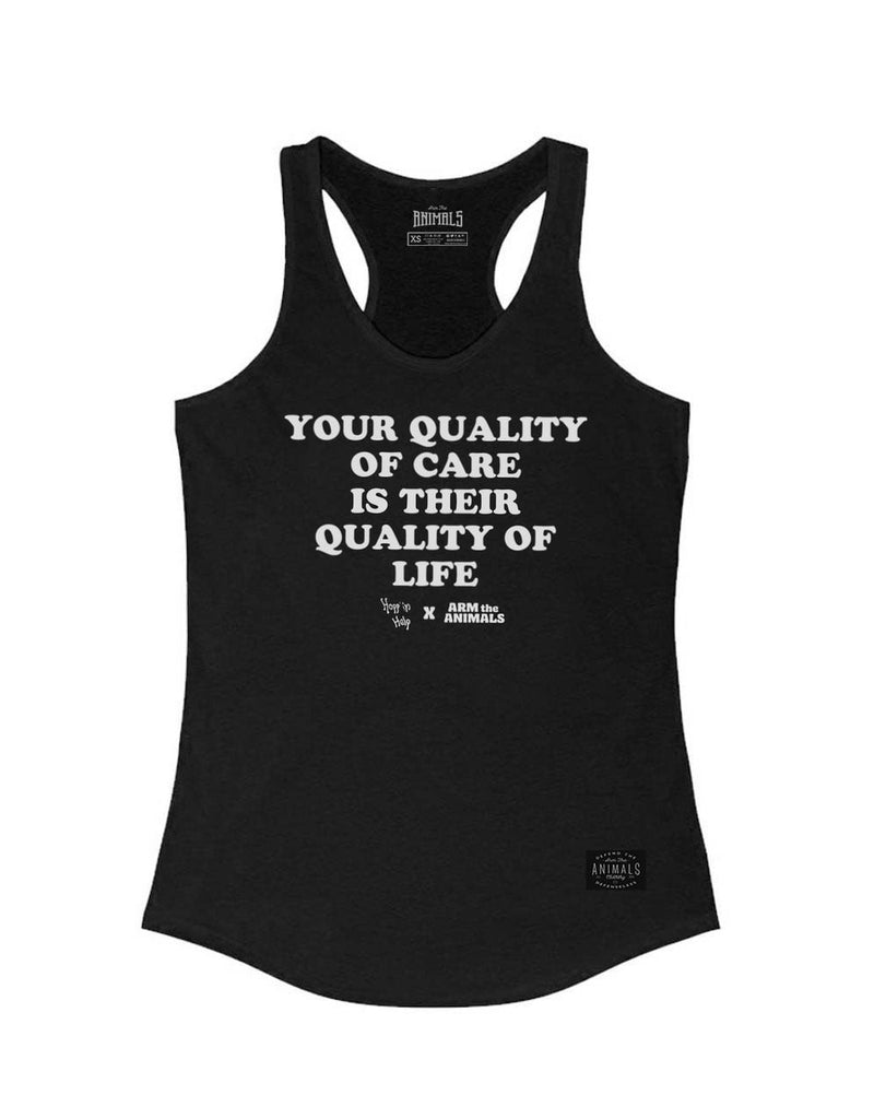 Load image into Gallery viewer, Women&#39;s | Quality Of Care | Tank Top - Arm The Animals Clothing LLC

