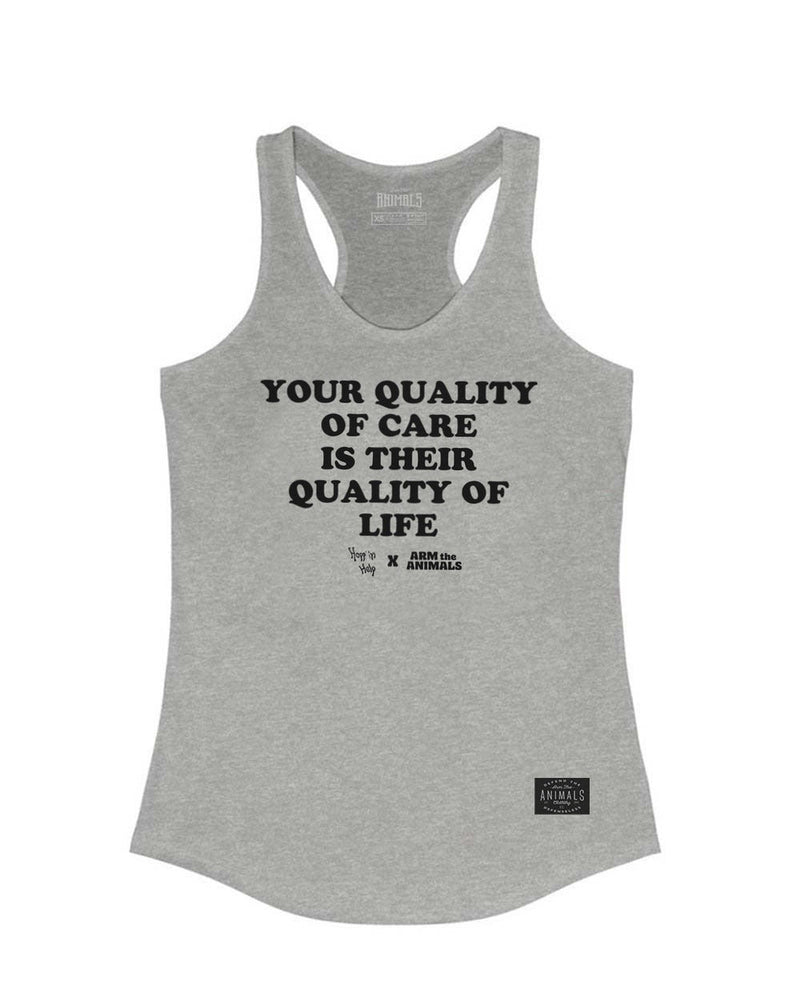 Load image into Gallery viewer, Women&#39;s | Quality Of Care | Tank Top - Arm The Animals Clothing LLC
