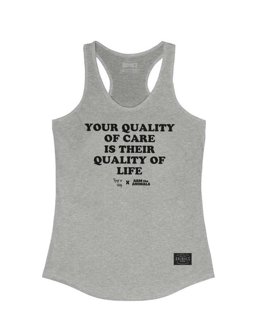Women's | Quality Of Care | Tank Top - Arm The Animals Clothing LLC