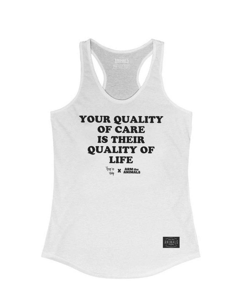 Load image into Gallery viewer, Women&#39;s | Quality Of Care | Tank Top - Arm The Animals Clothing LLC
