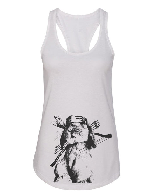 Women's | Rambo Bunny | Ideal Tank Top - Arm The Animals Clothing Co.