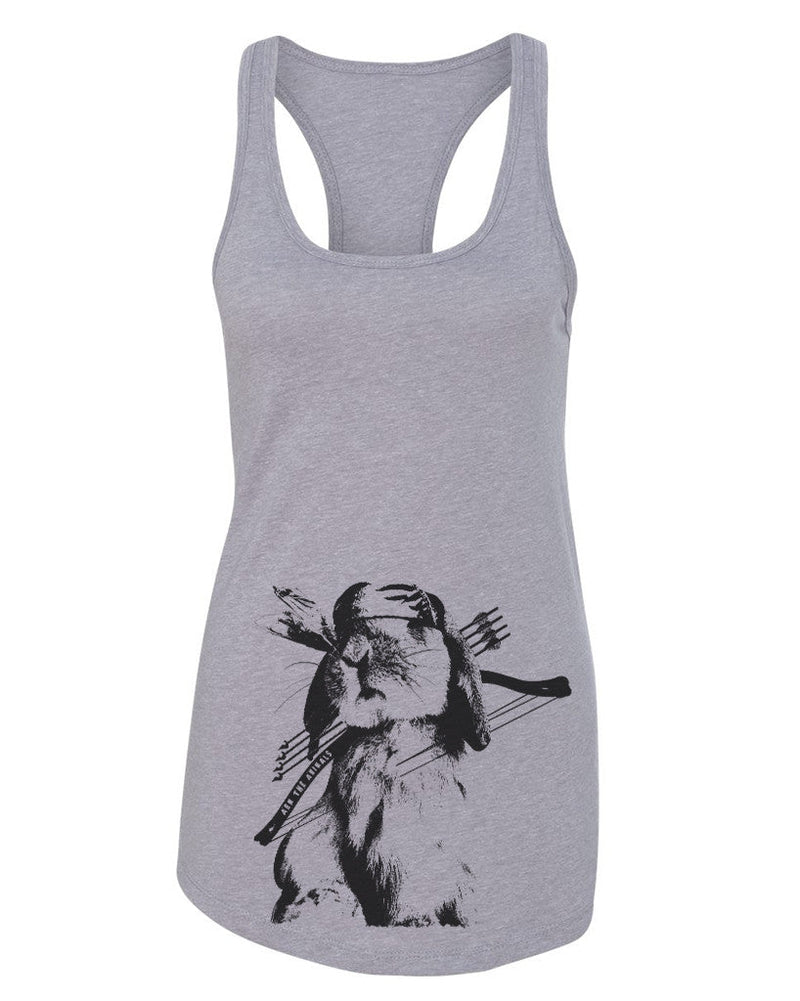 Load image into Gallery viewer, Women&#39;s | Rambo Bunny | Ideal Tank Top - Arm The Animals Clothing Co.
