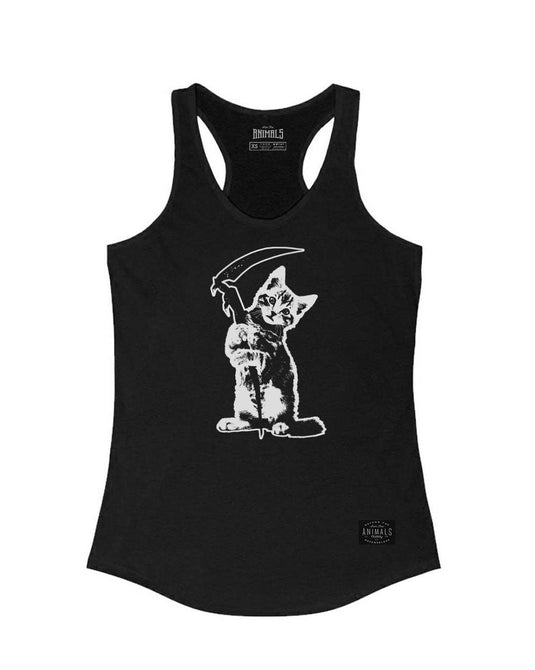 Women's | Reaper Kitty | Ideal Tank Top - Arm The Animals Clothing LLC