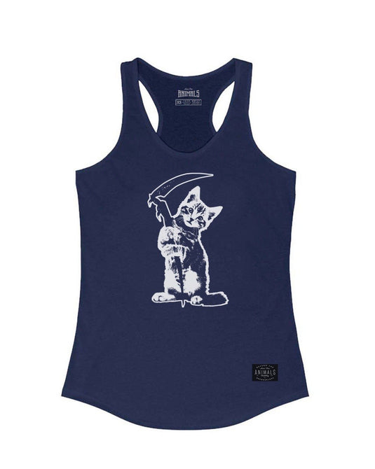 Women's | Reaper Kitty | Ideal Tank Top - Arm The Animals Clothing LLC