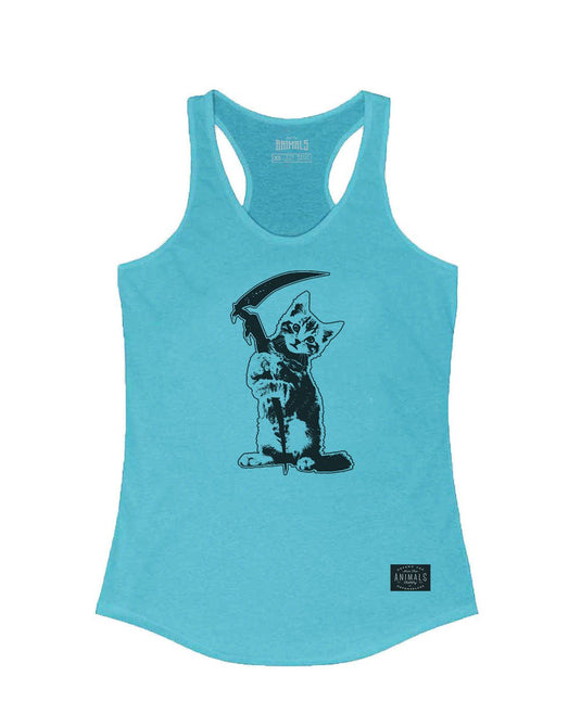 Women's | Reaper Kitty | Ideal Tank Top - Arm The Animals Clothing LLC
