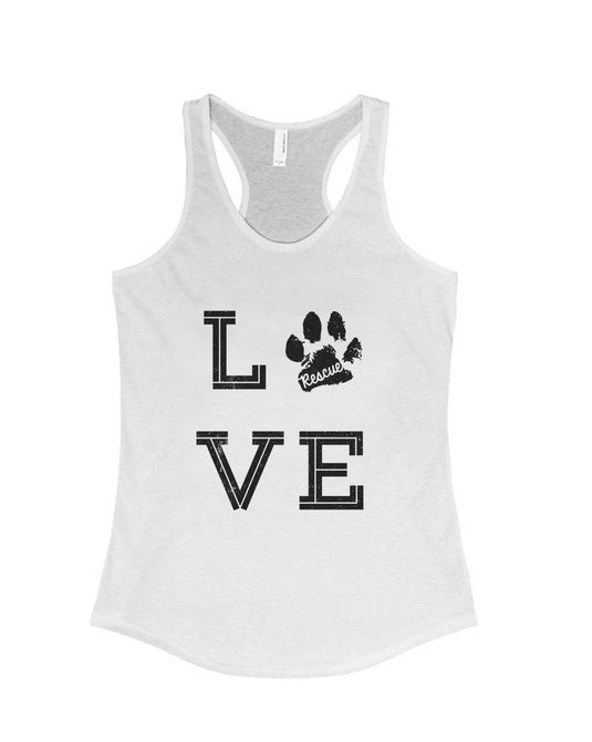 Women's | Rescue With Love | Tank Top - Arm The Animals Clothing Co.