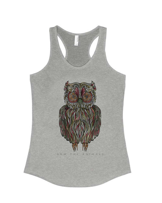 Women's | Rev-Owl-Ver | Ideal Tank Top - Arm The Animals Clothing Co.
