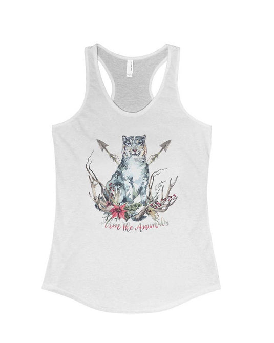 Women's | Ridgeline Snow Leopard | Ideal Tank Top - Arm The Animals Clothing Co.