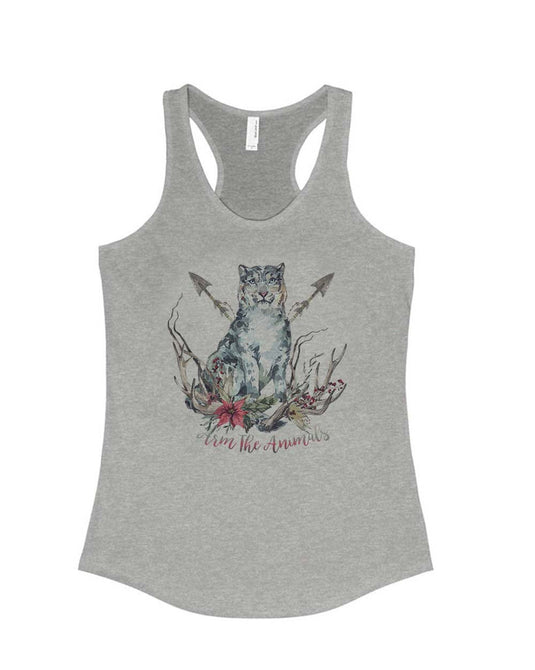 Women's | Ridgeline Snow Leopard | Ideal Tank Top - Arm The Animals Clothing Co.