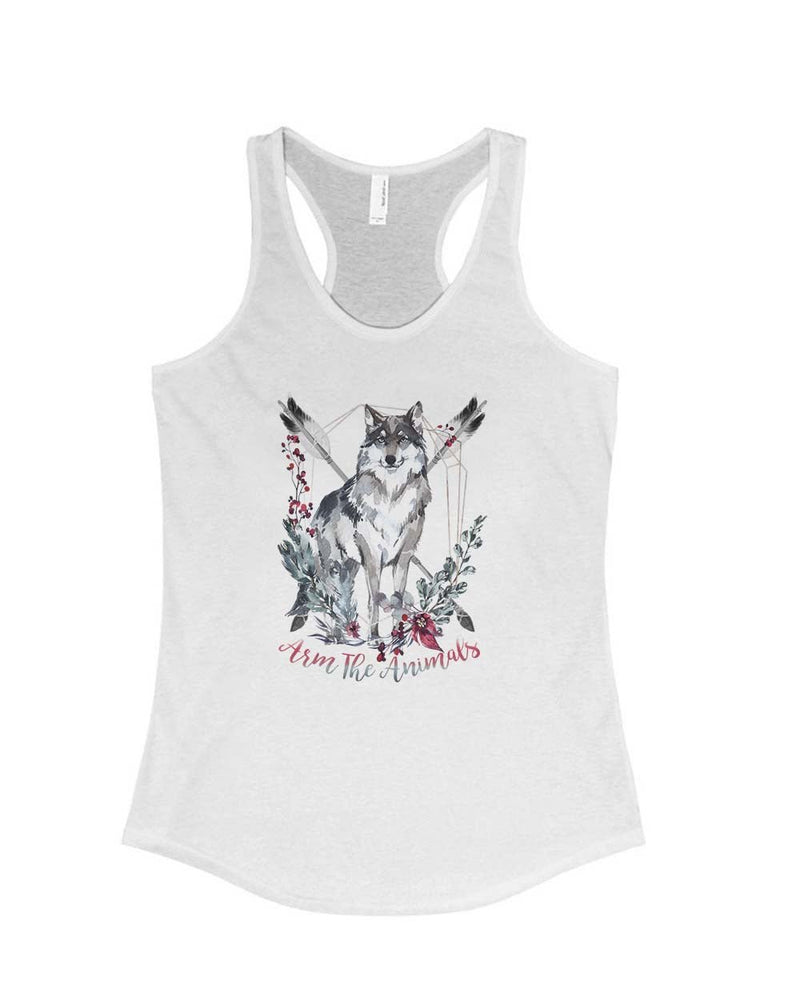 Load image into Gallery viewer, Women&#39;s | Ridgeline Wolf | Ideal Tank Top - Arm The Animals Clothing Co.
