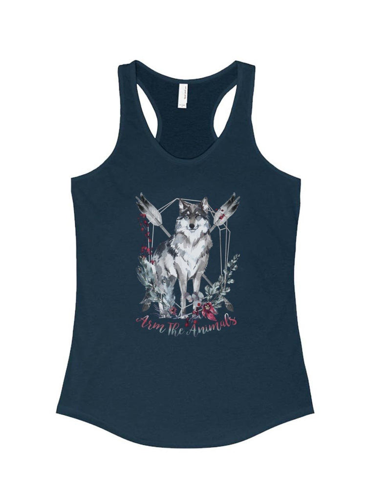 Load image into Gallery viewer, Women&#39;s | Ridgeline Wolf | Ideal Tank Top - Arm The Animals Clothing Co.
