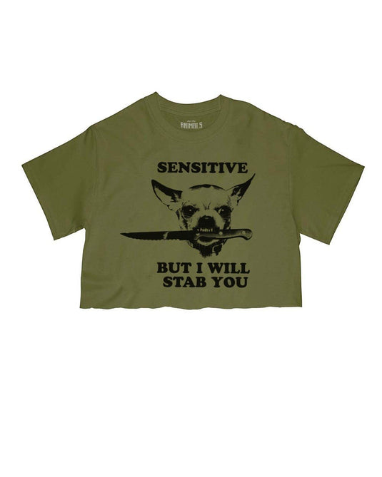 Women's | Sensitive (Dog Version) | Cut Tee - Arm The Animals Clothing LLC