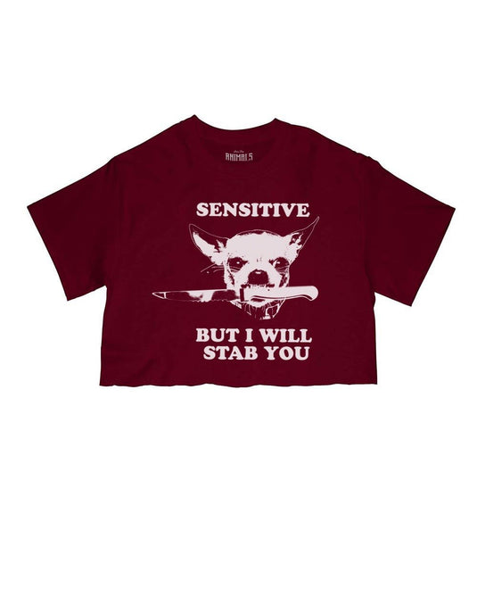 Women's | Sensitive (Dog Version) | Cut Tee - Arm The Animals Clothing LLC