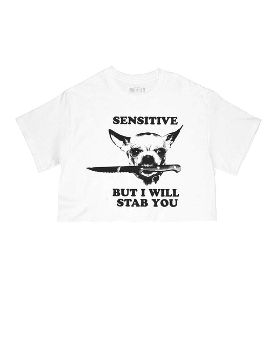 Women's | Sensitive (Dog Version) | Cut Tee - Arm The Animals Clothing LLC