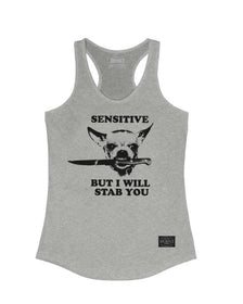 Women's | Sensitive (Dog Version) | Tank Top - Arm The Animals Clothing Co.