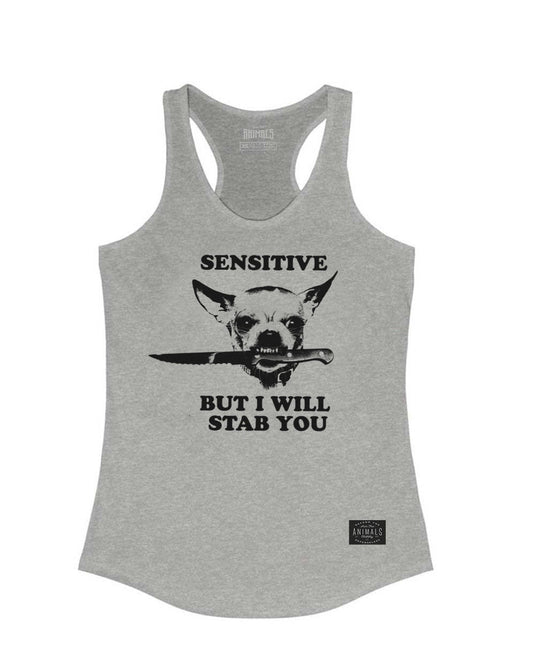 Women's | Sensitive (Dog Version) | Tank Top - Arm The Animals Clothing Co.