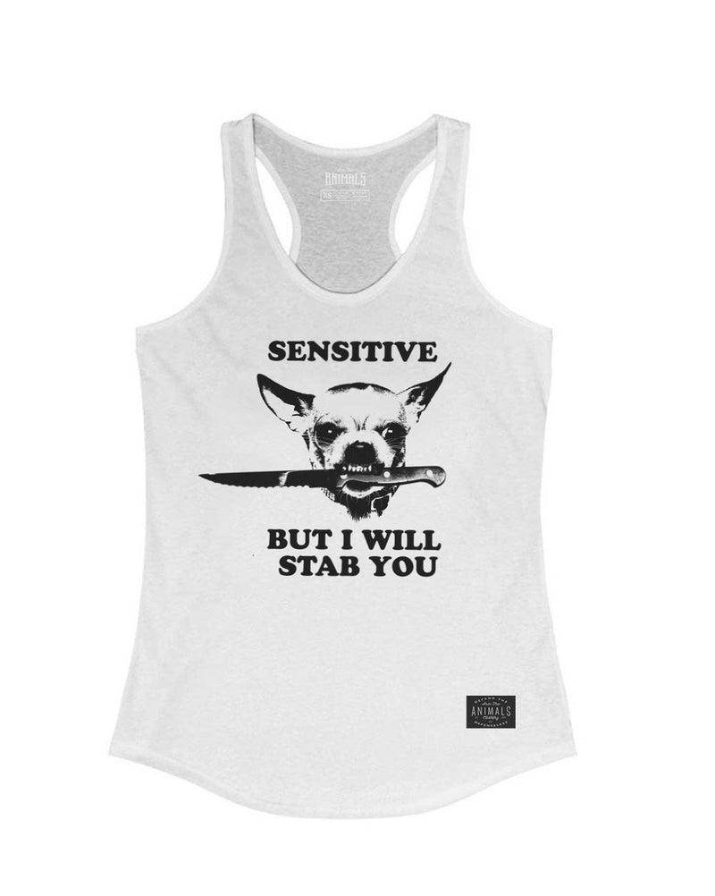 Load image into Gallery viewer, Women&#39;s | Sensitive (Dog Version) | Tank Top - Arm The Animals Clothing Co.
