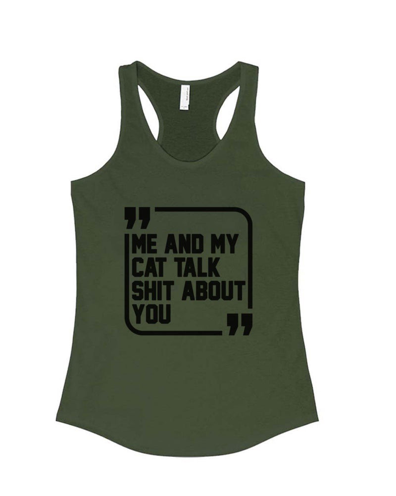 Load image into Gallery viewer, Women&#39;s | Sh*t Talkers (Cat) | Ideal Tank Top - Arm The Animals Clothing Co.
