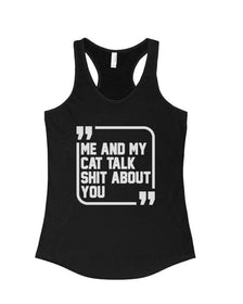 Women's | Sh*t Talkers (Cat) | Ideal Tank Top - Arm The Animals Clothing Co.