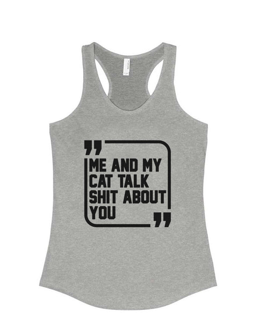 Women's | Sh*t Talkers (Cat) | Ideal Tank Top - Arm The Animals Clothing Co.