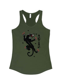 Women's | Tattoo Black Panther | Ideal Tank Top - Arm The Animals Clothing Co.