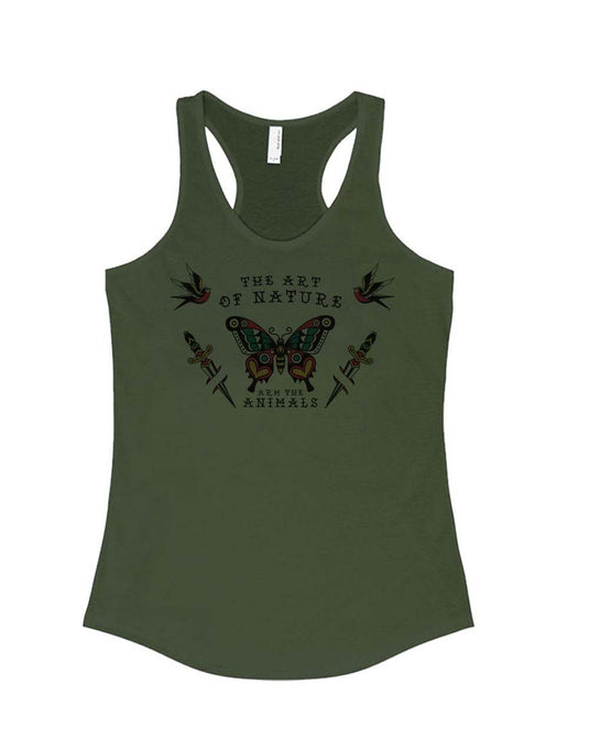 Women's | Tattoo Butterfly | Ideal Tank Top - Arm The Animals Clothing Co.