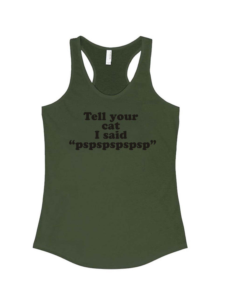 Load image into Gallery viewer, Women&#39;s | Tell Your Cat | Ideal Tank Top - Arm The Animals Clothing Co.

