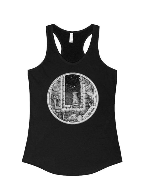 Women's | The Cat and The Moon | Tank Top - Arm The Animals Clothing Co.