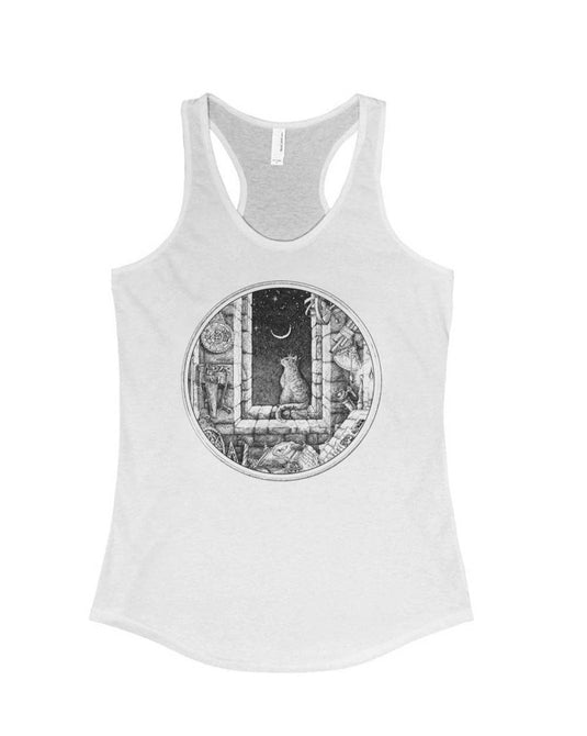 Women's | The Cat and The Moon | Tank Top - Arm The Animals Clothing Co.