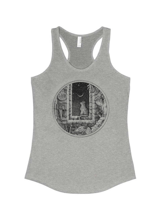 Women's | The Cat and The Moon | Tank Top - Arm The Animals Clothing Co.